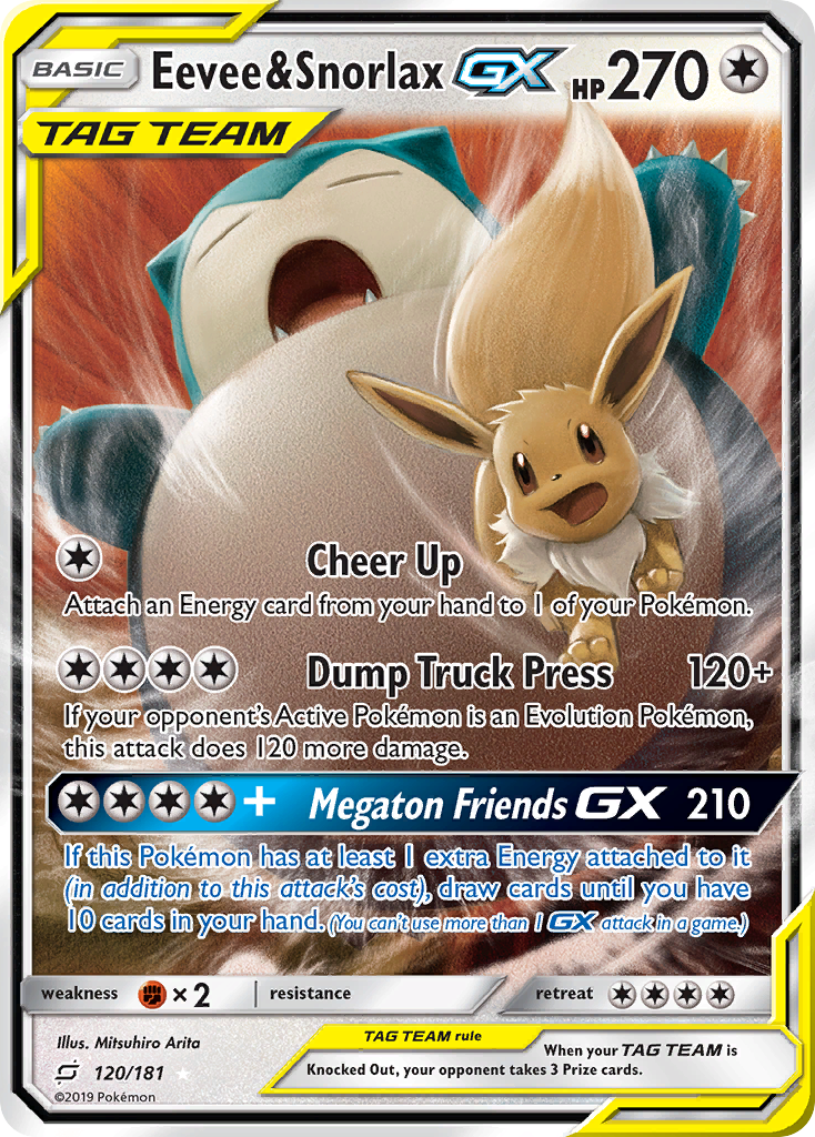 Eevee & Snorlax GX (120/181) [Sun & Moon: Team Up] | GnG Games