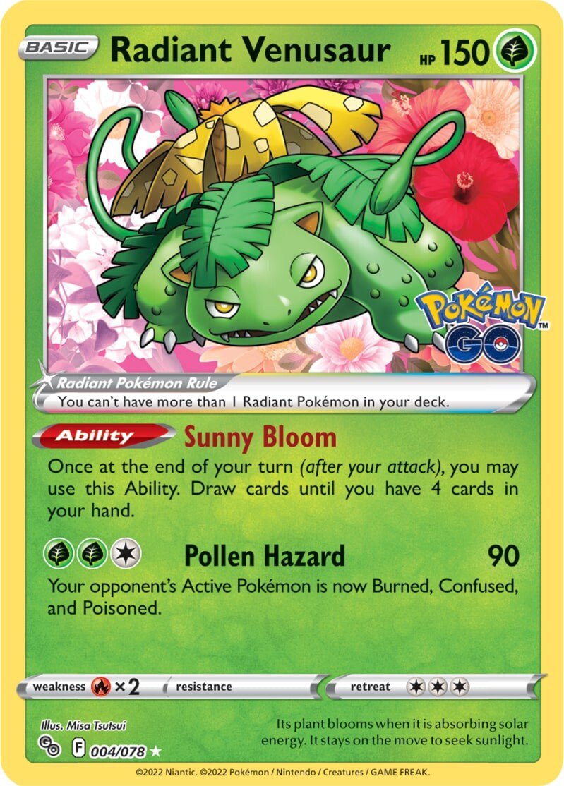 Radiant Venusaur (004/078) [Pokémon GO] | GnG Games