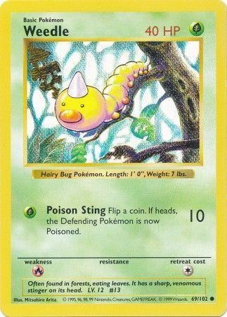 Weedle (69/102) [Base Set Shadowless Unlimited] | GnG Games