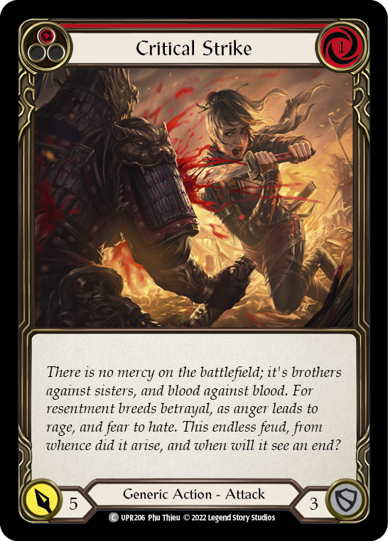 Critical Strike (Red) [UPR206] (Uprising)  Rainbow Foil | GnG Games