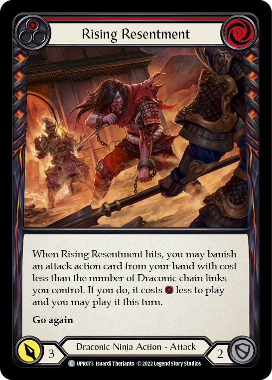 Rising Resentment (Red) [UPR075] (Uprising)  Rainbow Foil | GnG Games