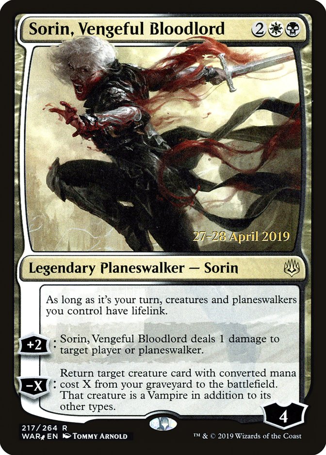 Sorin, Vengeful Bloodlord  [War of the Spark Prerelease Promos] | GnG Games