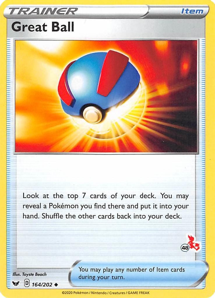 Great Ball (164/202) (Cinderace Stamp #48) [Battle Academy 2022] | GnG Games