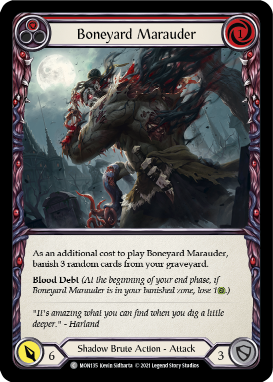 Boneyard Marauder (Red) (Rainbow Foil) [MON135-RF] 1st Edition Rainbow Foil | GnG Games