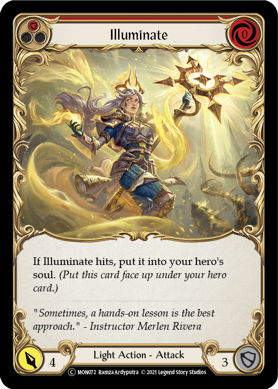 Illuminate (Red) (Rainbow Foil) [U-MON072-RF] Unlimited Edition Rainbow Foil | GnG Games