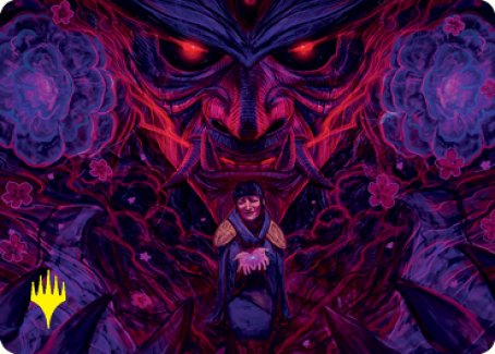 Reckoner Shakedown Art Card (Gold-Stamped Signature) [Kamigawa: Neon Dynasty Art Series] | GnG Games