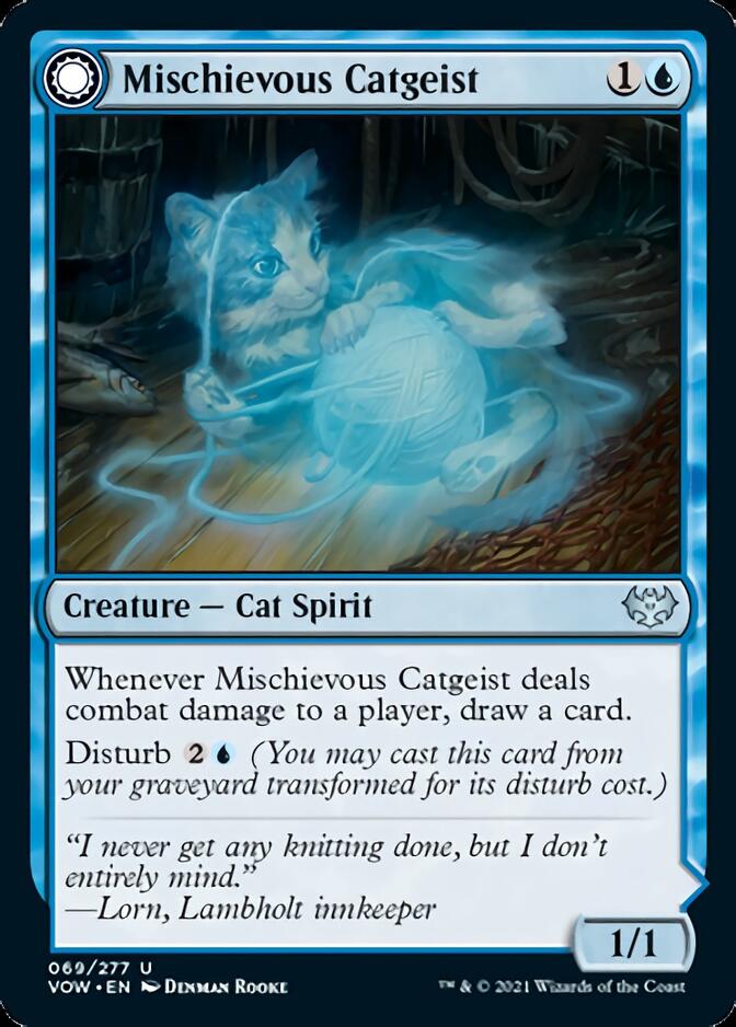 Mischievous Catgeist // Catlike Curiosity [Innistrad: Crimson Vow] | GnG Games