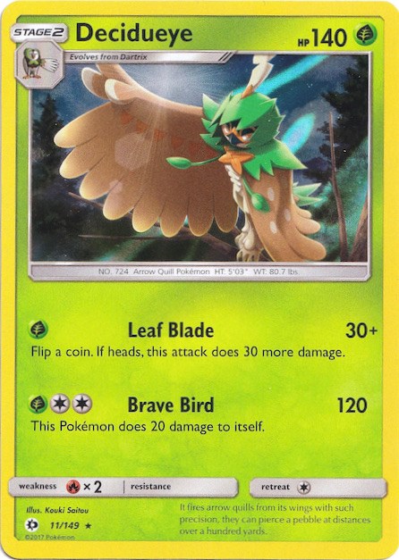 Decidueye (11/149) (Water Web Holo) [Sun & Moon: Base Set] | GnG Games