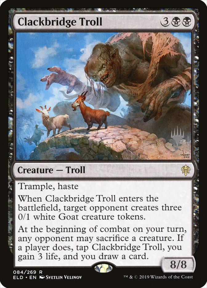 Clackbridge Troll (Promo Pack) [Throne of Eldraine Promos] | GnG Games