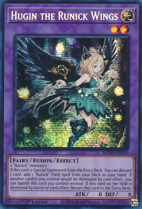 Hugin the Runick Wings [MP23-EN249] Prismatic Secret Rare | GnG Games