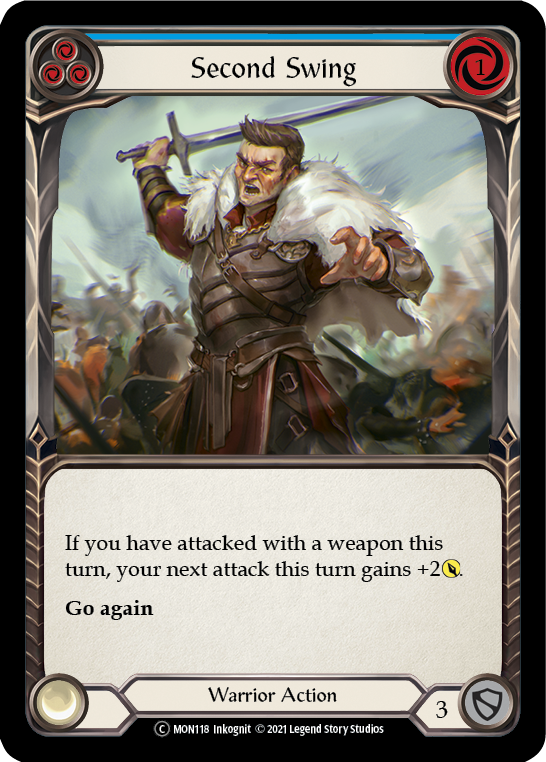 Second Swing (Blue) (Rainbow Foil) [U-MON118-RF] Unlimited Edition Rainbow Foil | GnG Games