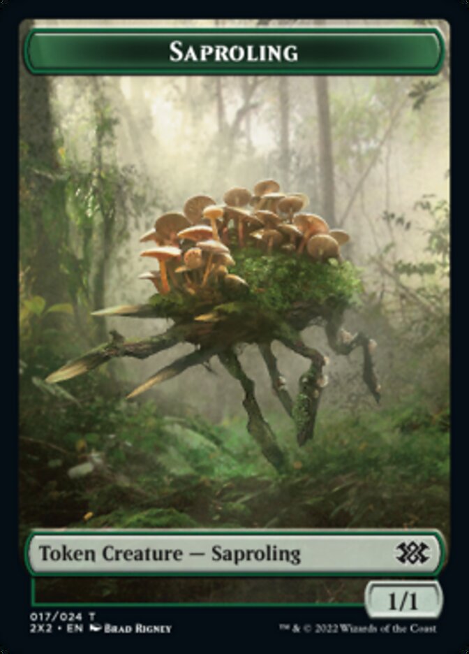 Saproling // Angel Double-sided Token [Double Masters 2022 Tokens] | GnG Games