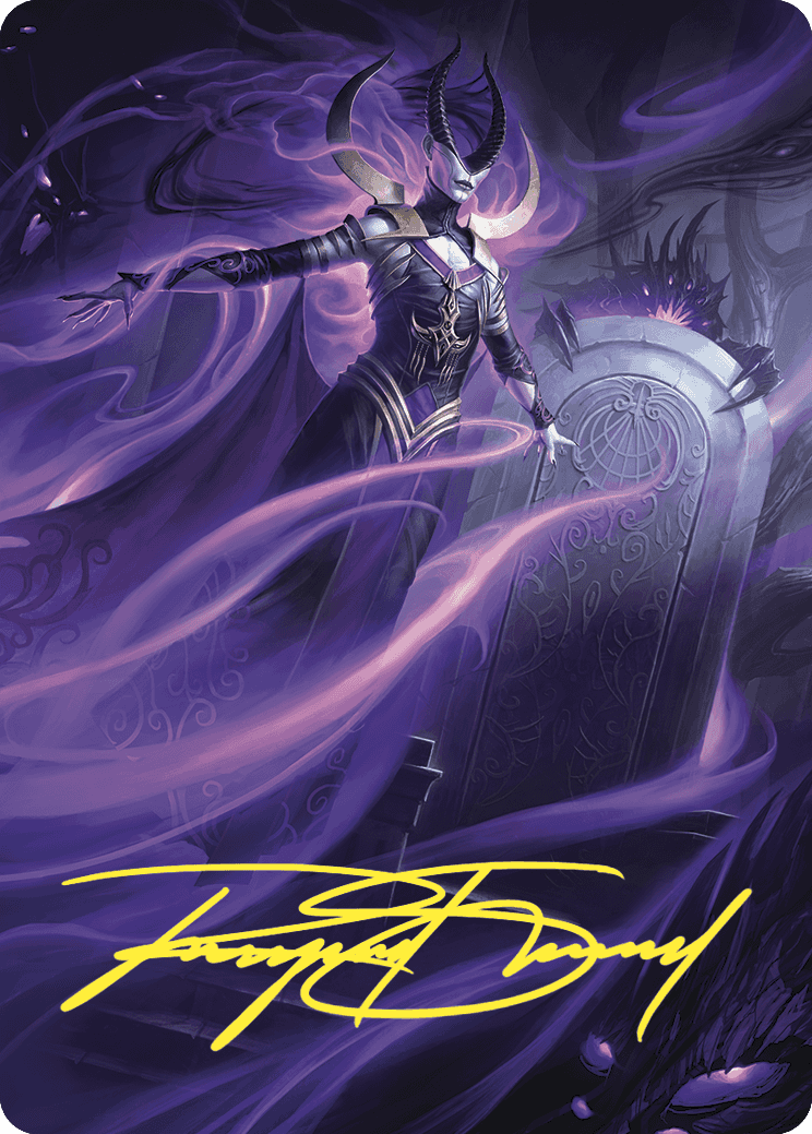 Ashiok, Wicked Manipulator Art Card (10/81) (Gold-Stamped Signature) [Wilds of Eldraine Art Series] | GnG Games