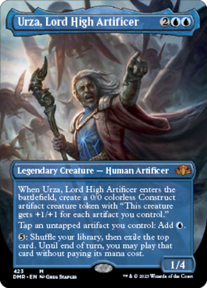 Urza, Lord High Artificer (Borderless Alternate Art) [Dominaria Remastered] | GnG Games