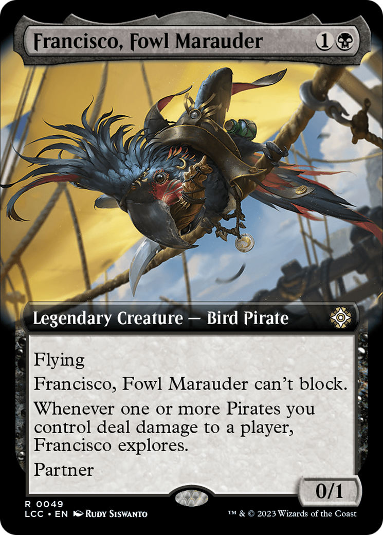 Francisco, Fowl Marauder (Extended Art) [The Lost Caverns of Ixalan Commander] | GnG Games