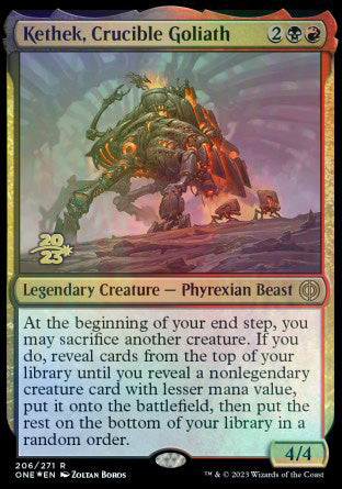 Kethek, Crucible Goliath [Phyrexia: All Will Be One Prerelease Promos] | GnG Games
