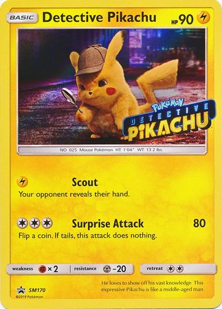 Detective Pikachu (SM170) (Detective Pikachu Stamped) [Sun & Moon: Black Star Promos] | GnG Games