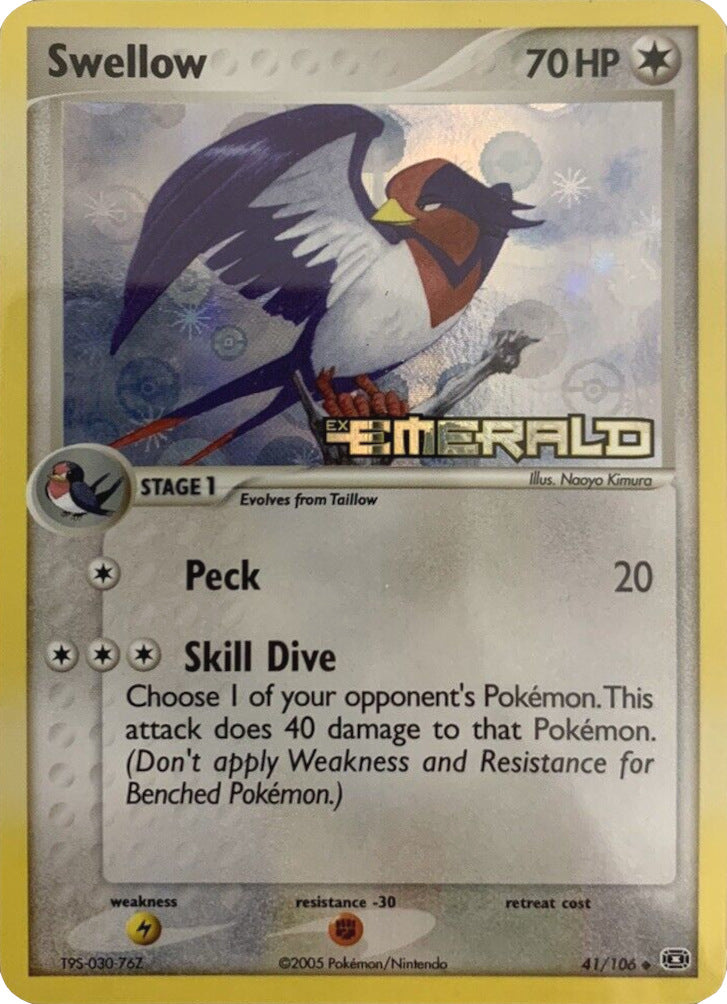 Swellow (41/106) (Stamped) [EX: Emerald] | GnG Games