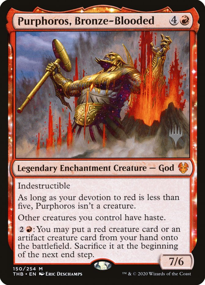 Purphoros, Bronze-Blooded (Promo Pack) [Theros Beyond Death Promos] | GnG Games