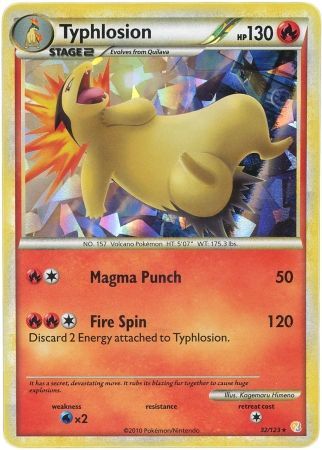 Typhlosion (32/123) (Cracked Ice Holo) [HeartGold & SoulSilver: Base Set] | GnG Games