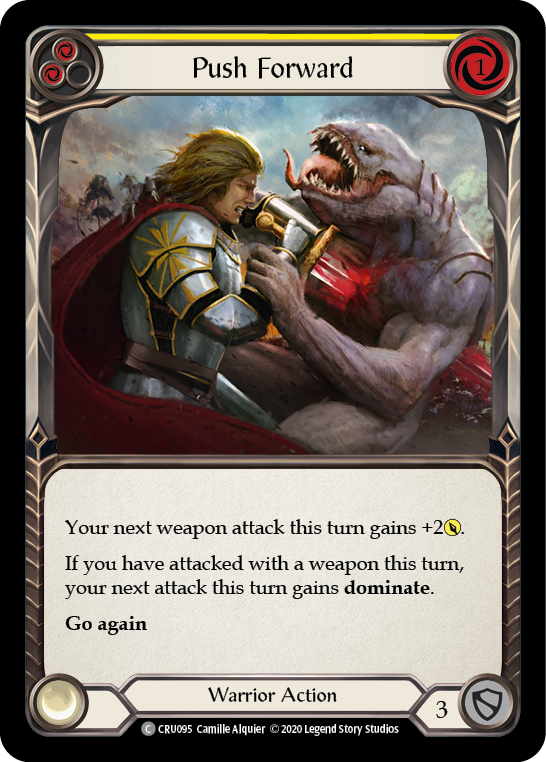 Push Forward (Yellow) [CRU095] 1st Edition Rainbow Foil | GnG Games