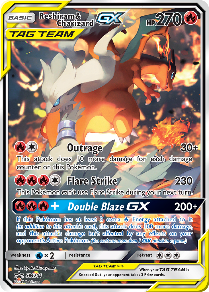 Reshiram & Charizard GX (SM201) [Sun & Moon: Black Star Promos] | GnG Games