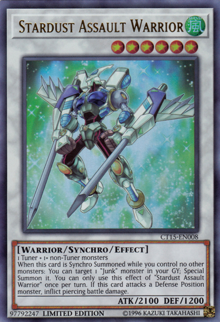 Stardust Assault Warrior [CT15-EN008] Ultra Rare | GnG Games