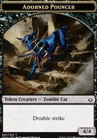 Adorned Pouncer // Warrior Double-sided Token [Hour of Devastation Tokens] | GnG Games