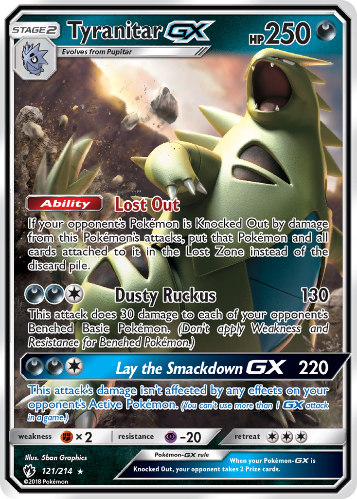 Tyranitar GX (121/214) [Sun & Moon: Lost Thunder] | GnG Games