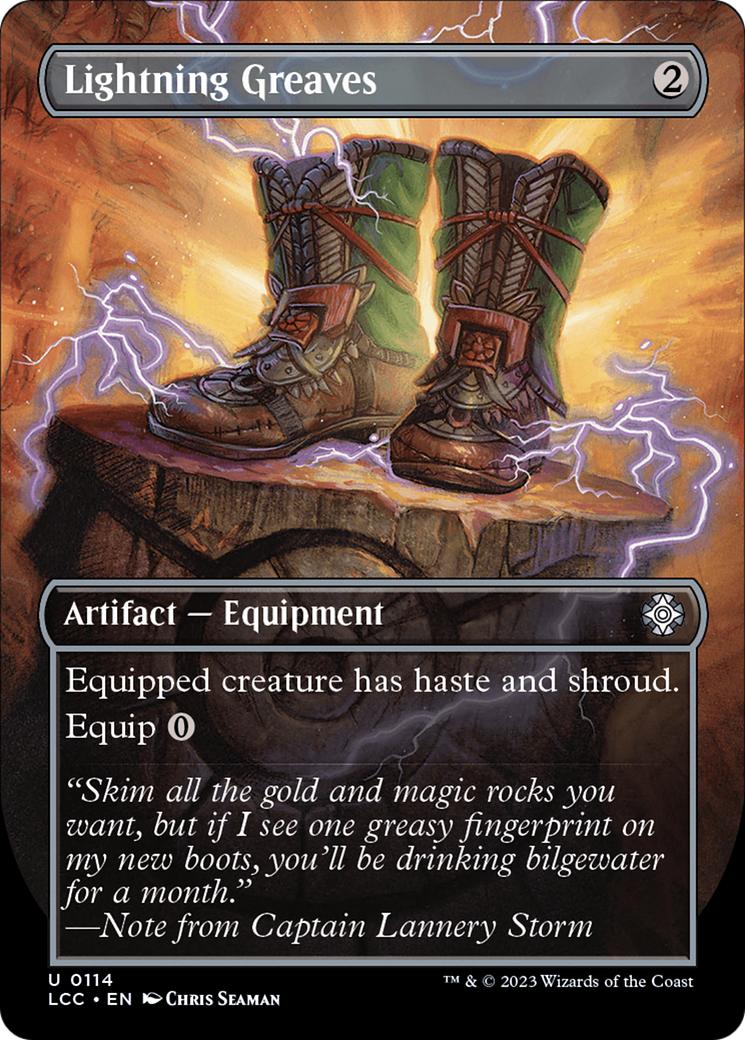 Lightning Greaves (Borderless) [The Lost Caverns of Ixalan Commander] | GnG Games