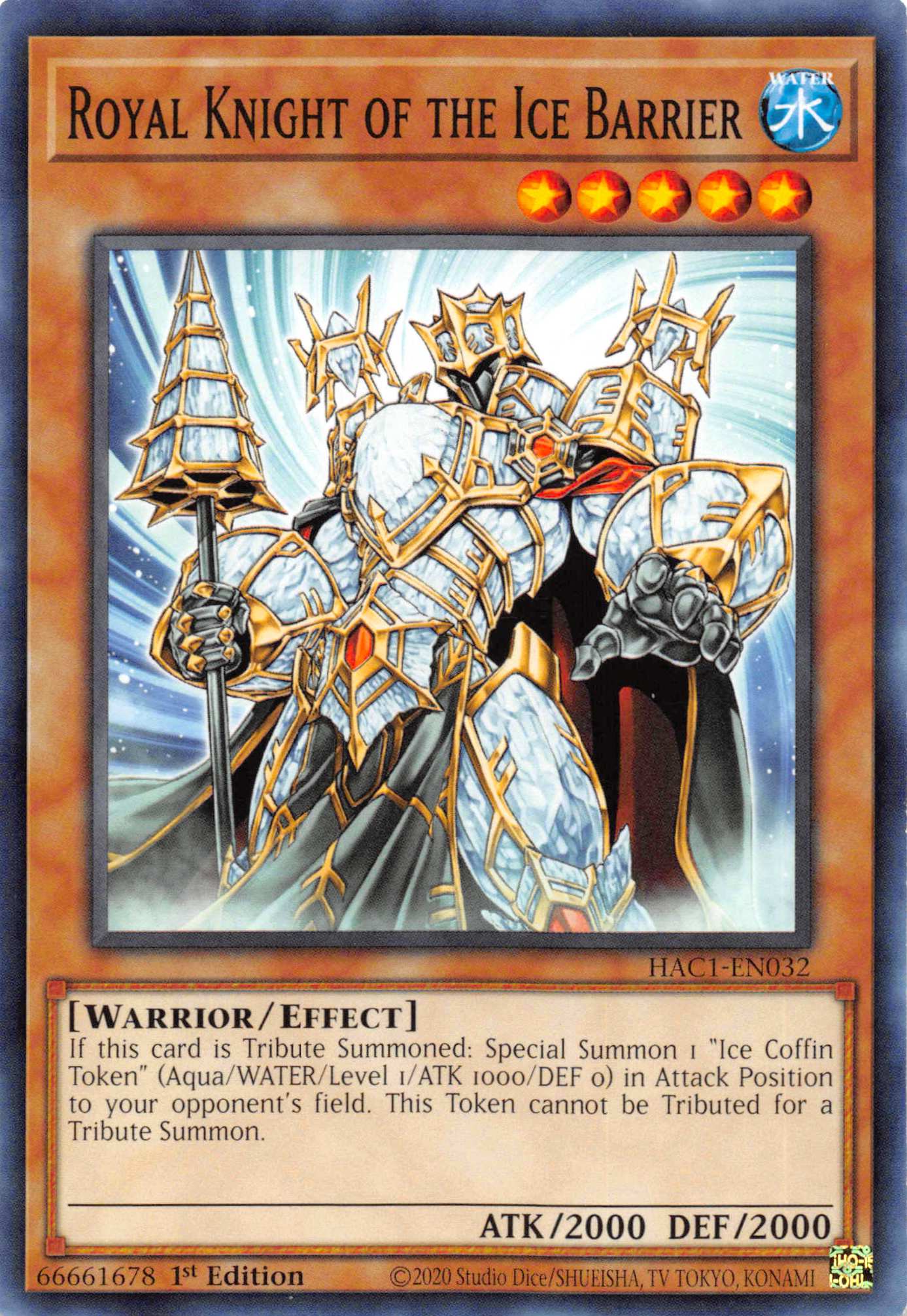 Royal Knight of the Ice Barrier [HAC1-EN032] Common | GnG Games