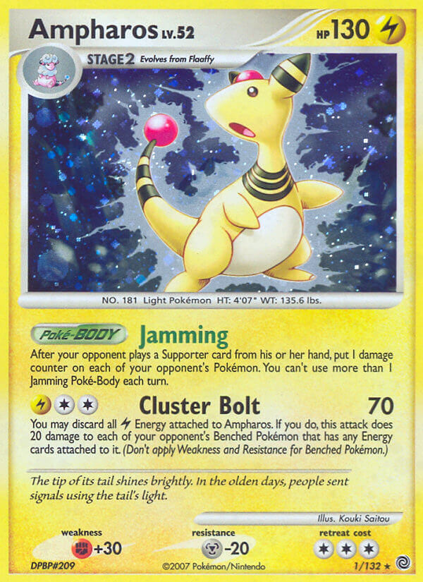 Ampharos (1/132) (Theme Deck Exclusive) [Diamond & Pearl: Secret Wonders] | GnG Games