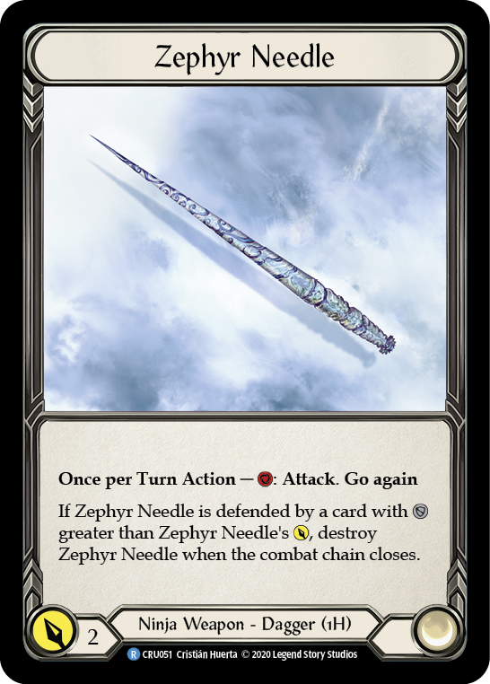 Zephyr Needle [CRU051] 1st Edition Cold Foil | GnG Games