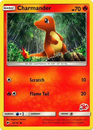 Charmander (18/147) (Charizard Stamp #42) [Battle Academy 2020] | GnG Games