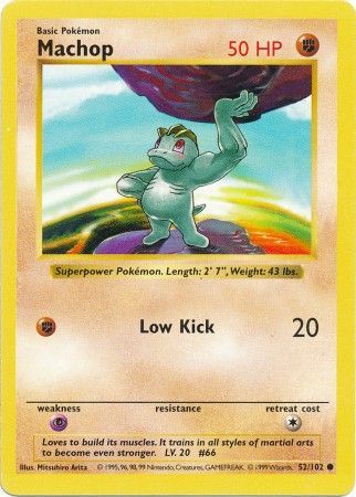 Machop (52/102) [Base Set Shadowless Unlimited] | GnG Games