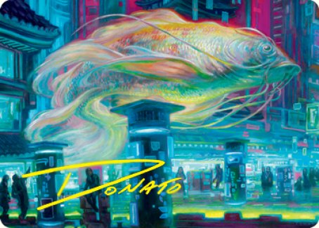 Skyswimmer Koi Art Card (Gold-Stamped Signature) [Kamigawa: Neon Dynasty Art Series] | GnG Games