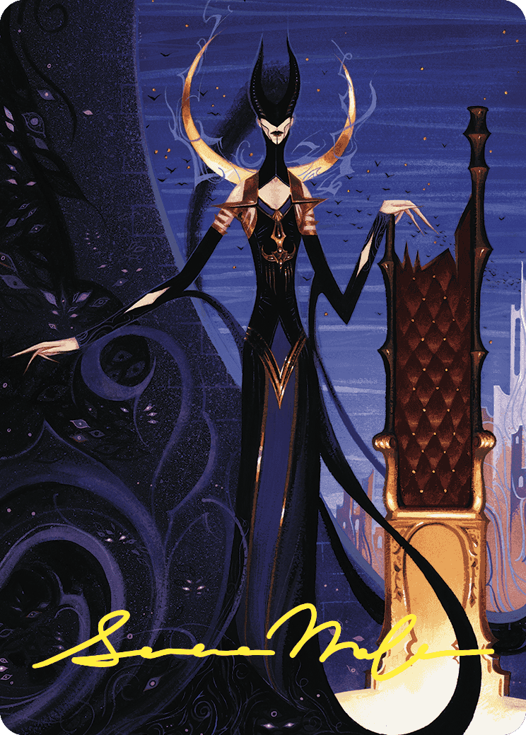 Ashiok, Wicked Manipulator Art Card (57/81) (Gold-Stamped Signature) [Wilds of Eldraine Art Series] | GnG Games