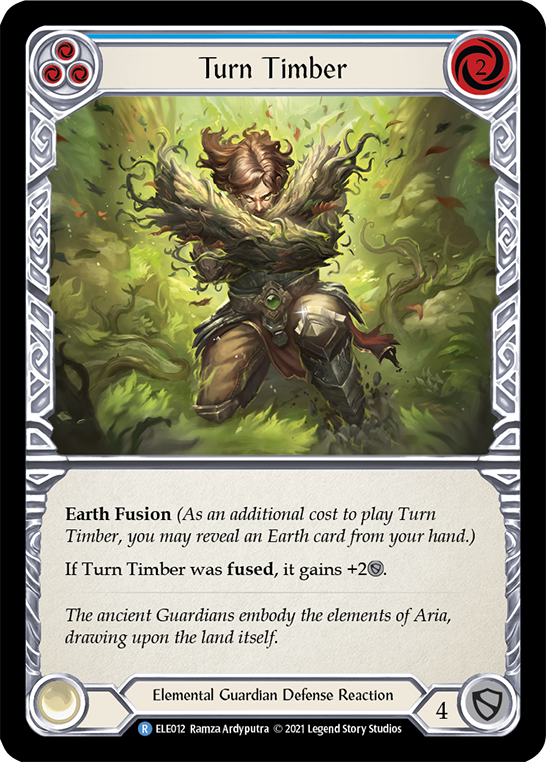 Turn Timber (Blue) [ELE012] (Tales of Aria)  1st Edition Rainbow Foil | GnG Games