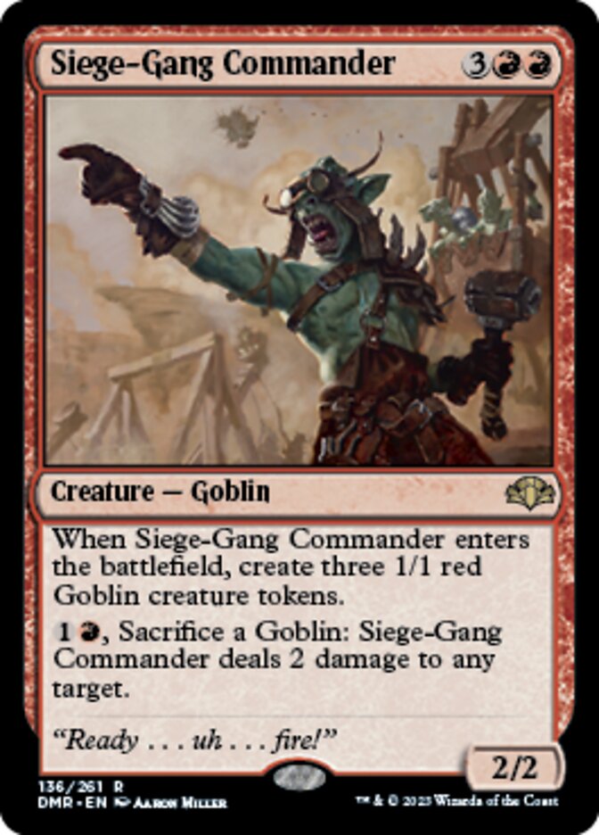 Siege-Gang Commander [Dominaria Remastered] | GnG Games