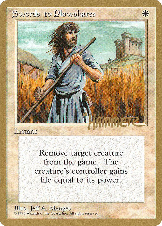 Swords to Plowshares (Shawn "Hammer" Regnier) [Pro Tour Collector Set] | GnG Games