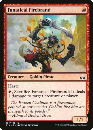 Fanatical Firebrand [Rivals of Ixalan] | GnG Games