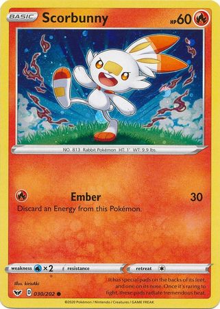 Scorbunny (030/202) (Cosmos Holo) [Sword & Shield: Base Set] | GnG Games