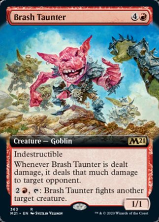 Brash Taunter (Extended Art) [Core Set 2021] | GnG Games