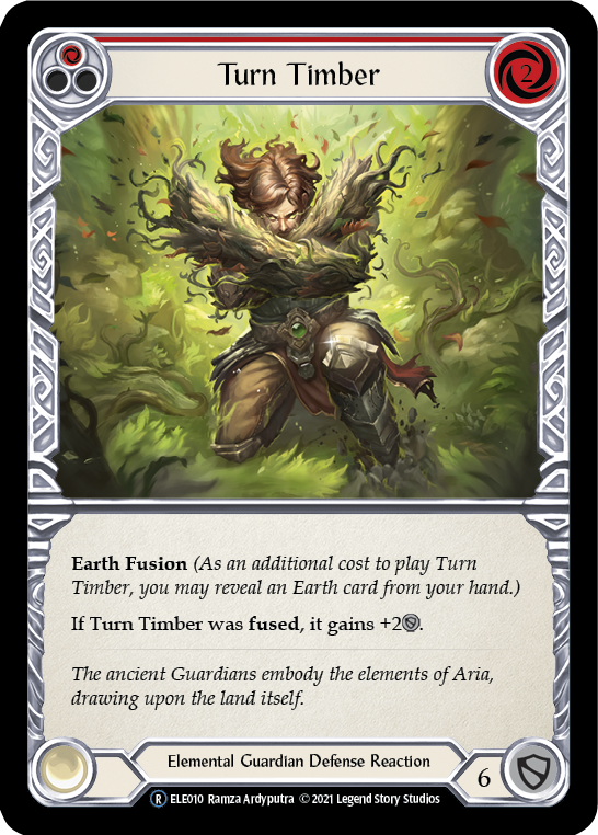 Turn Timber (Red) [U-ELE010] Unlimited Rainbow Foil | GnG Games