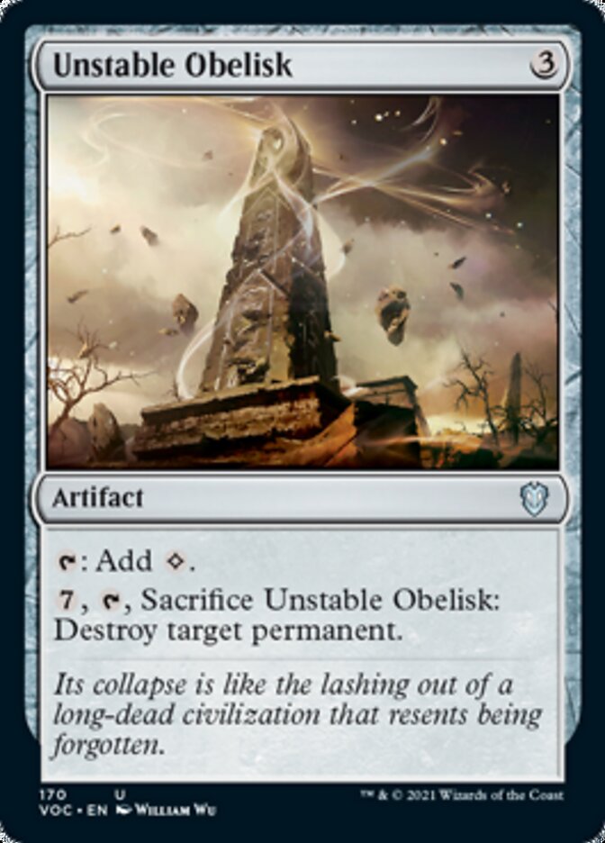 Unstable Obelisk [Innistrad: Crimson Vow Commander] | GnG Games
