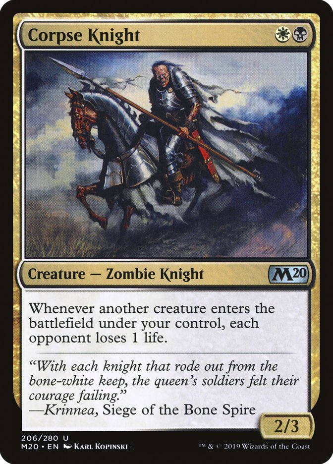 Corpse Knight (2/3 Misprint) [Core Set 2020] | GnG Games