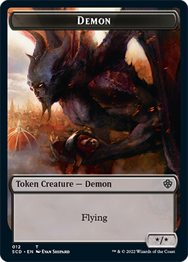 Demon // Demon Double-Sided Token [Starter Commander Decks] | GnG Games