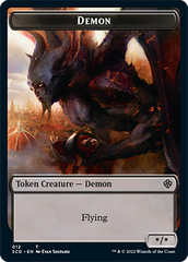 Demon // Demon Double-Sided Token [Starter Commander Decks] | GnG Games