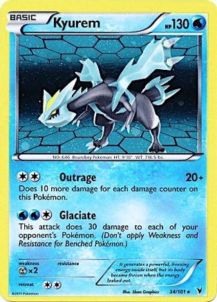 Kyurem (34/101) (Cosmos Holo) [Black & White: Noble Victories] | GnG Games