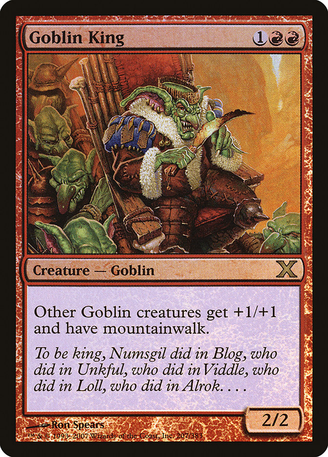 Goblin King (Premium Foil) [Tenth Edition] | GnG Games